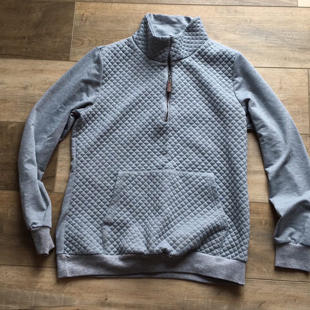 Mock neck quilted sweater size smal